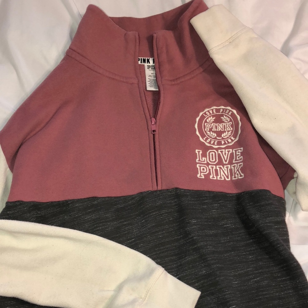 VS PINK half zip sweatshirt